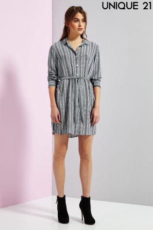 Unique 21 Erica Stripe Oversized Shirt